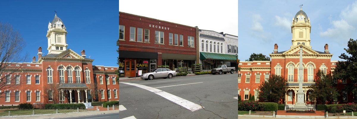Real photos of Mint Hill, NC — Mecklenburg County Courthouse, Mint Hill neighborhoods, and local homes