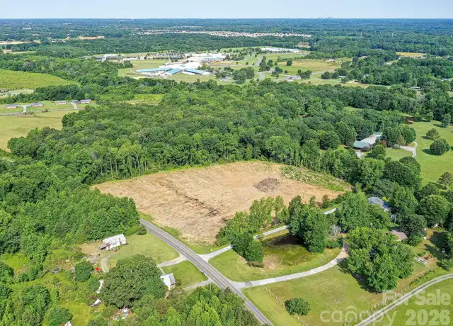 Open farmland and rolling green fields in Mecklenburg County, NC